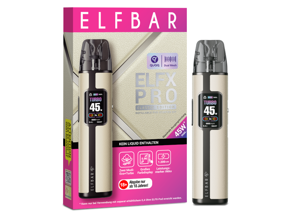 Elfbar - Elfx Pro E-Zigaretten Set White 100er Packung