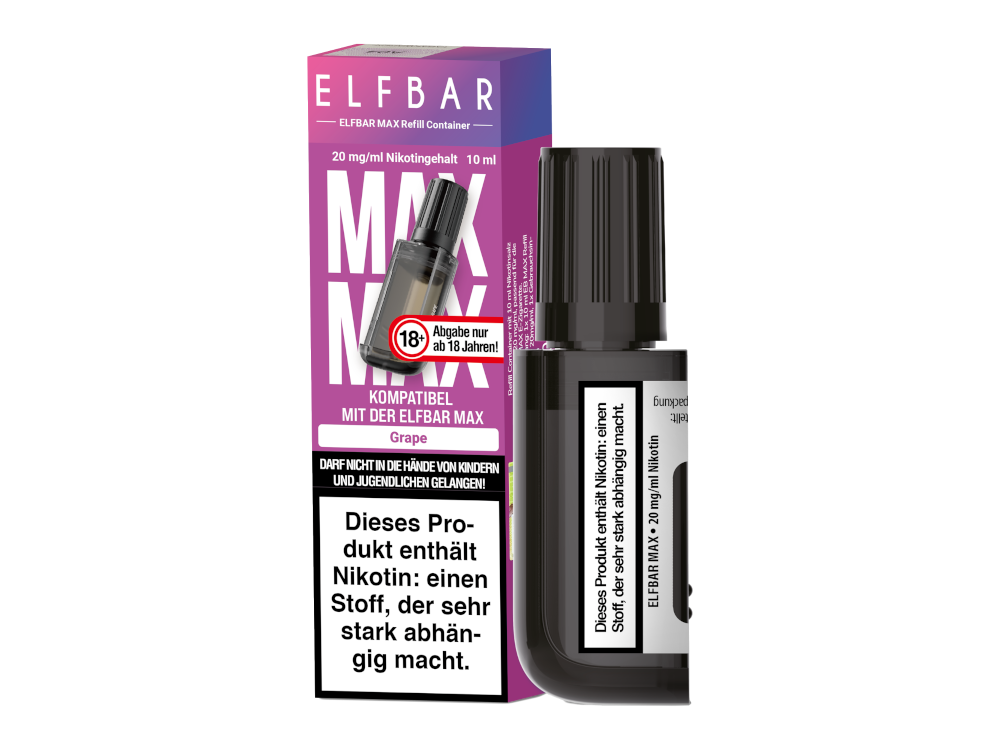 Elfbar - Max Refill Container - Grape 20 mg/ml 200er Packung