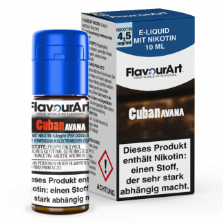 FlavourArt - Cuban Avana E-Zigaretten Liquid 4,5 mg/ml 15er Packung