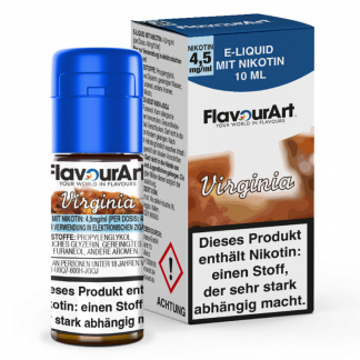 FlavourArt - Virginia E-Zigaretten Liquid 4,5 mg/ml 15er Packung