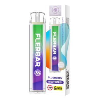 Flerbar - M Einweg E-Zigarette - Blueberry 0 mg/ml