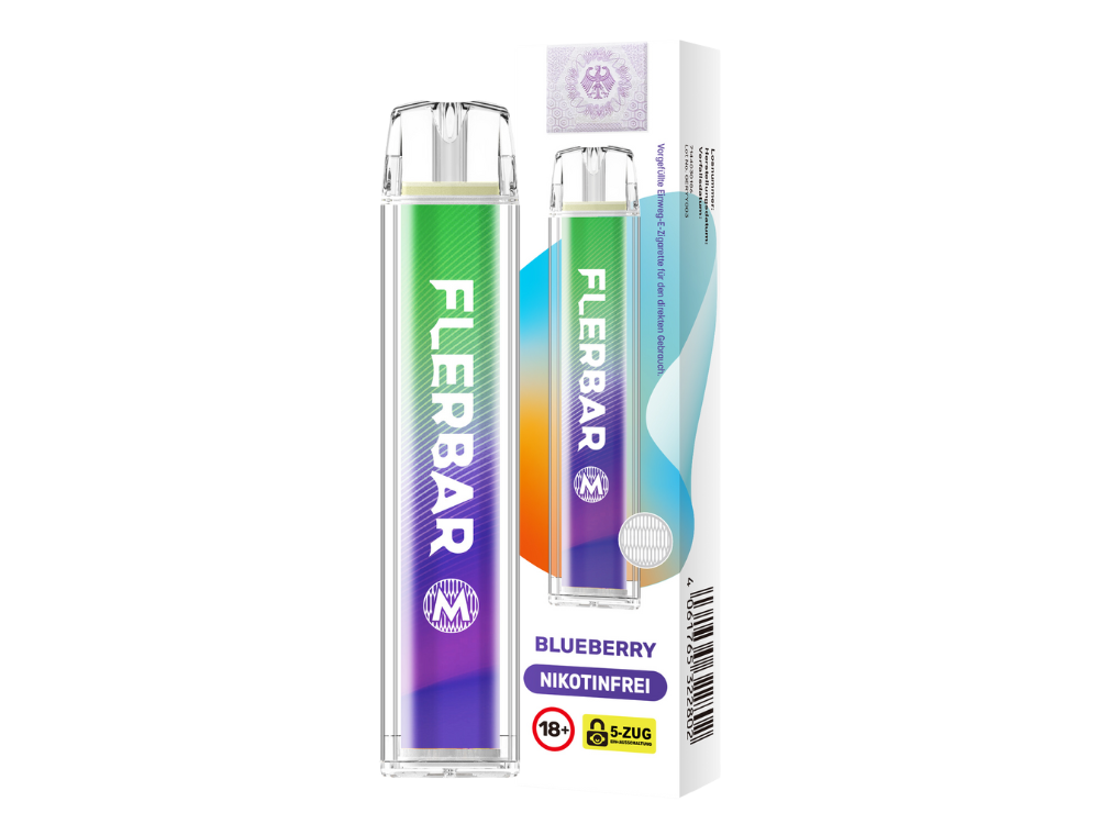Flerbar - M Einweg E-Zigarette - Blueberry 0 mg/ml
