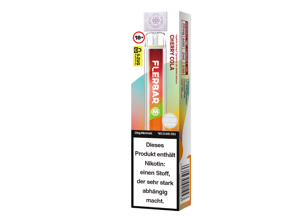 Flerbar - M Einweg E-Zigarette - Cherry Cola 20 mg/ml