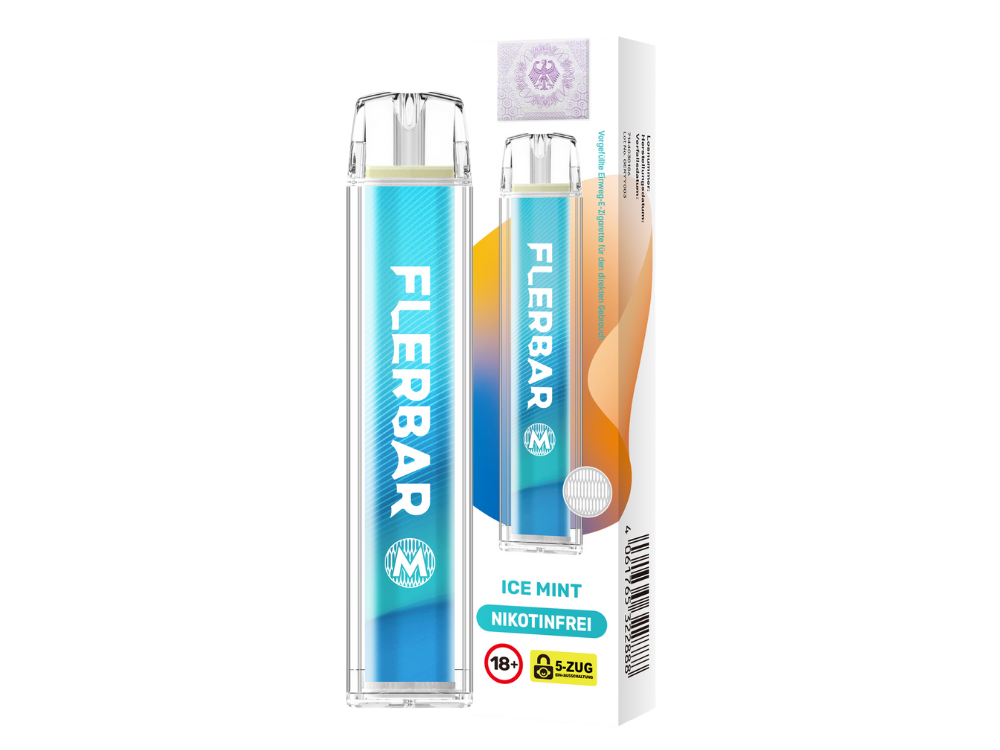 Flerbar - M Einweg E-Zigarette - Ice Mint 0 mg/ml