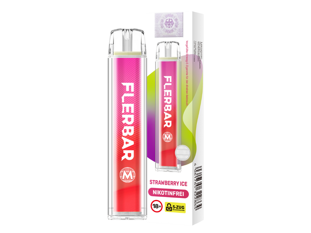 Flerbar - M Einweg E-Zigarette - Strawberry Ice 0 mg/ml