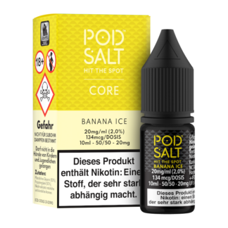 Pod Salt Core - Banana Ice - Nikotinsalz Liquid 20 mg/ml 5er Packung