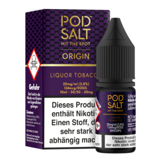 Pod Salt Origin - Liquor Tobacco - Nikotinsalz Liquid 20 mg/ml