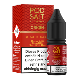 Pod Salt Origin - Royal Tobacco - Nikotinsalz Liquid 20 mg/ml 5er Packung