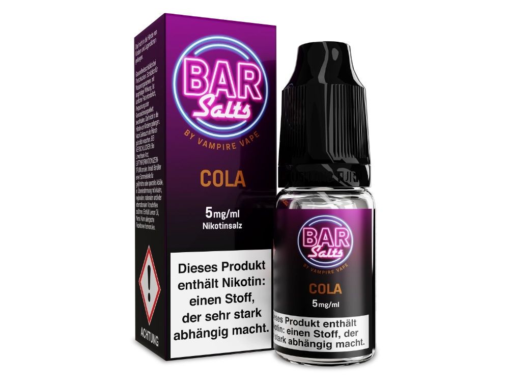 Vampire Vape - Bar Salts - Cola - Nikotinsalz Liquid 5 mg/ml 10er Packung
