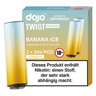 Vaporesso - Dojo - Twist Pod Banana Ice 20 mg/ml (2 Stück pro Packung) 10er Packung