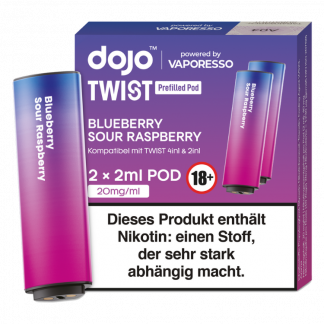 Vaporesso - Dojo - Twist Pod Blueberry Sour Raspberry 20 mg/ml (2 Stück pro Packung) 10er Packung