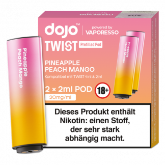 Vaporesso - Dojo - Twist Pod Pineapple Peach Mango 20 mg/ml (2 Stück pro Packung) 10er Packung