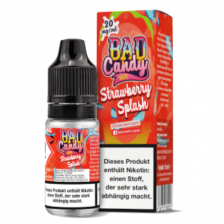 Bad Candy Liquids - Strawberry Splash - Nikotinsalz Liquid 20 mg/ml 10er Packung