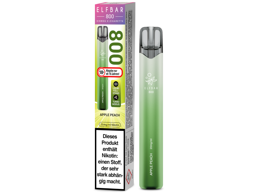 Elfbar 800 Einweg E-Zigarette - Apple Peach 20 mg/ml