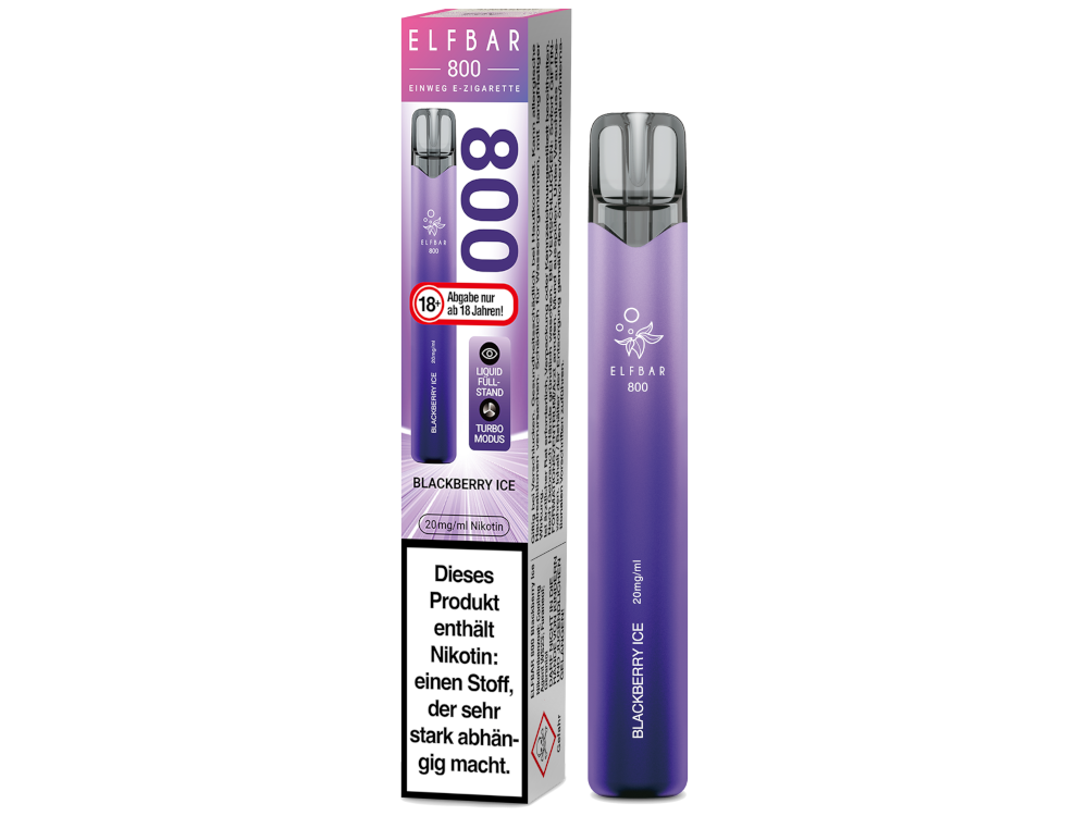 Elfbar 800 Einweg E-Zigarette - Blackberry Ice 20 mg/ml