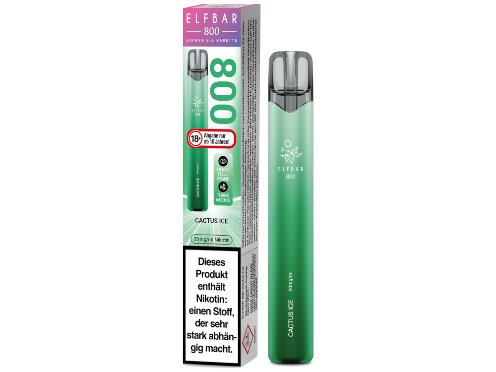 Elfbar 800 Einweg E-Zigarette - Cactus Ice 20 mg/ml