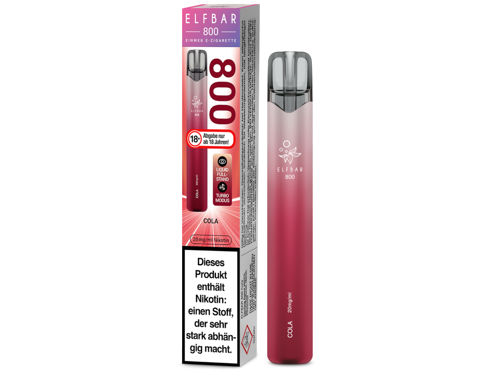 Elfbar 800 Einweg E-Zigarette - Cola 20 mg/ml