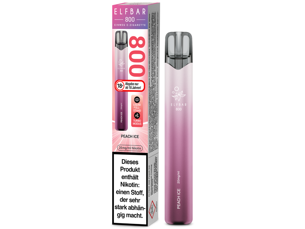 Elfbar 800 Einweg E-Zigarette - Peach Ice 20 mg/ml