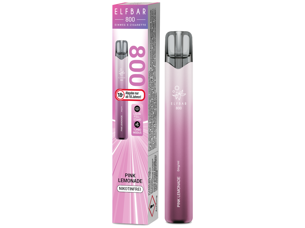 Elfbar 800 Einweg E-Zigarette - Pink Lemonade 0 mg/ml