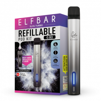 Elfbar - Elfa Turbo E-Zigaretten Set aurora-schwarz 10er Packung