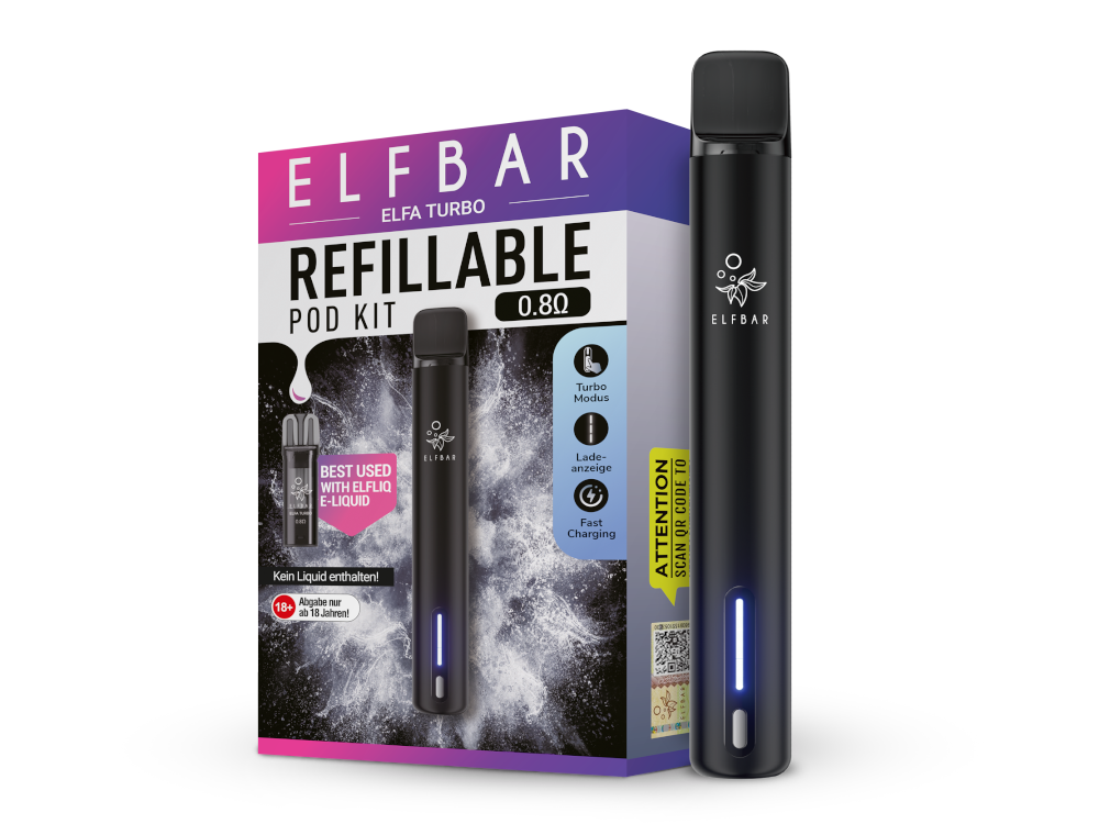 Elfbar - Elfa Turbo E-Zigaretten Set schwarz