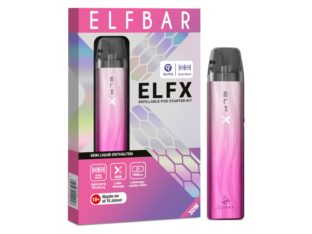 Elfbar - Elfx E-Zigaretten Set silber-pink