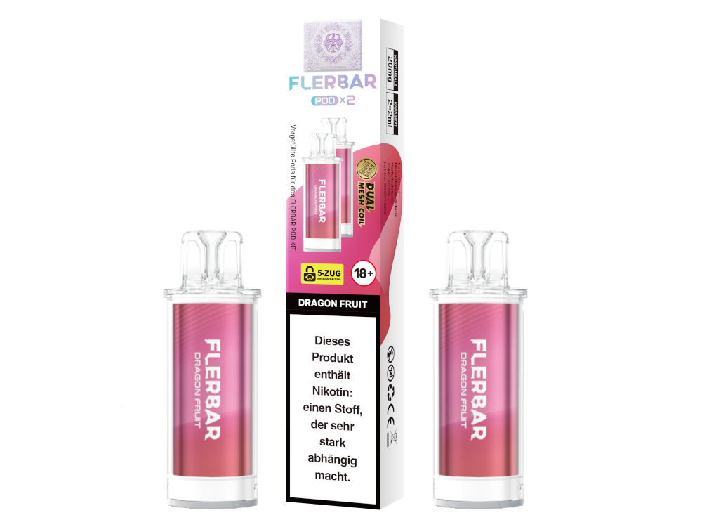 Flerbar - POD Dragon Fruit 20 mg/ml (2 Stück pro Packung) 10er Packung