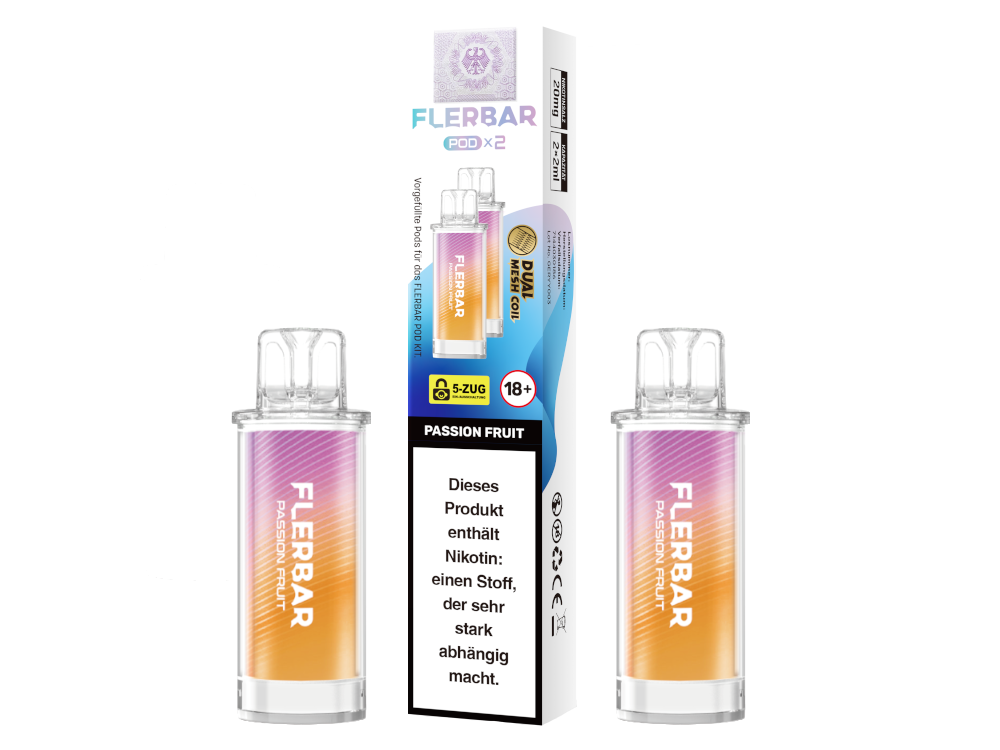 Flerbar - POD Passion Fruit 20 mg/ml (2 Stück pro Packung)