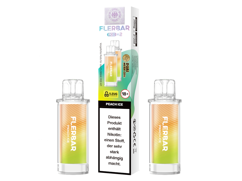 Flerbar - POD Peach lce 20 mg/ml (2 Stück pro Packung) 400er Packung