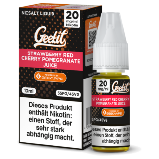 GeekVape - Geekit - Strawberry Red Cherry Pomegranate Juice - Nikotinsalz Liquid 20 mg/ml 10er Packung