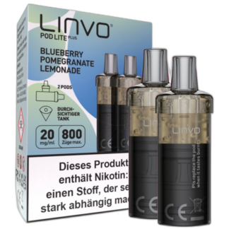 Linvo - Pod Lite Plus Cartridge Blueberry Pomegranate Lemonade 20 mg/ml (2 Stück pro Packung)