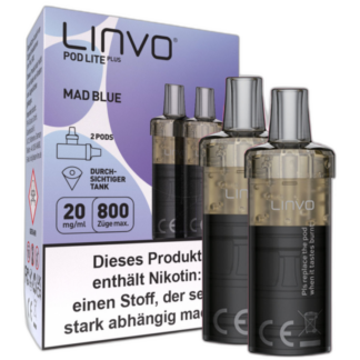 Linvo - Pod Lite Plus Cartridge Mad Blue 20 mg/ml (2 Stück pro Packung)