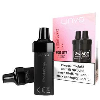 Linvo - Pod Lite Cartridge Strawberry Ice 20 mg/ml (2 Stück pro Packung) 10er Packung