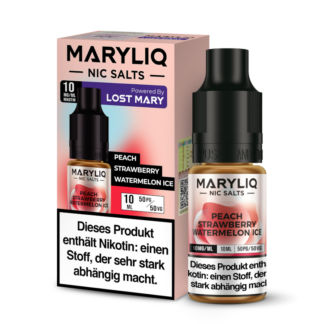 MARYLIQ - Peach Strawberry Watermelon Ice - Nikotinsalz Liquid 10 mg/ml