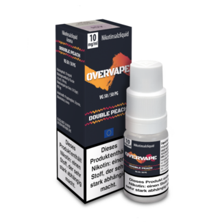 Overvape - Double Peach - Nikotinsalz Liquid 10 mg/ml 5er Packung