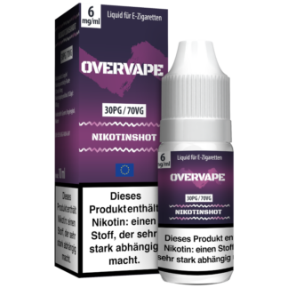 Overvape - 10 ml Nikotin Shot 30PG/70VG 6 mg/ml