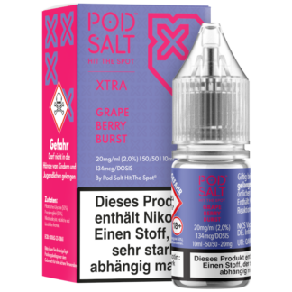 Pod Salt X - Grape Berry Burst - Nikotinsalz Liquid 20 mg/ml 5er Packung