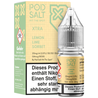 Pod Salt X - Lemon Lime Sorbet - Nikotinsalz Liquid 20 mg/ml 5er Packung