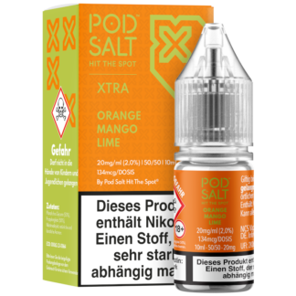 Pod Salt X - Orange Mango Lime - Nikotinsalz Liquid 20 mg/ml 5er Packung