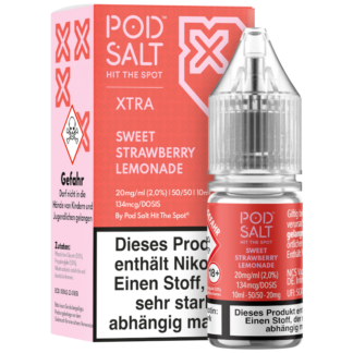 Pod Salt X - Sweet Strawberry Lemonade - Nikotinsalz Liquid 20 mg/ml