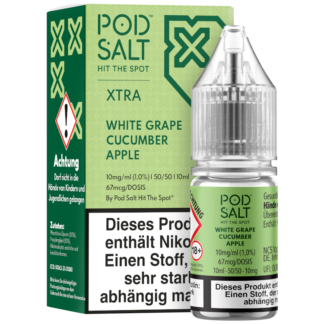 Pod Salt X - White Grape Cucumber Apple - Nikotinsalz Liquid 10 mg/ml