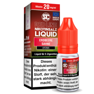 SC - Red Line - Erdbeere Sahne - Nikotinsalz Liquid 20 mg/ml 10er Packung