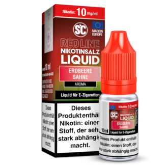 SC - Red Line - Erdbeere Sahne - Nikotinsalz Liquid 10 mg/ml 10er Packung