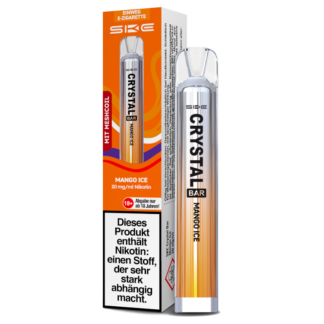 SKE - Crystal Bar Einweg E-Zigarette - Mango Ice 20 mg/ml 10er Packung
