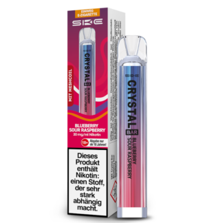 SKE - Crystal Bar Einweg E-Zigarette - Blueberry Sour Raspberry 20 mg/ml 10er Packung