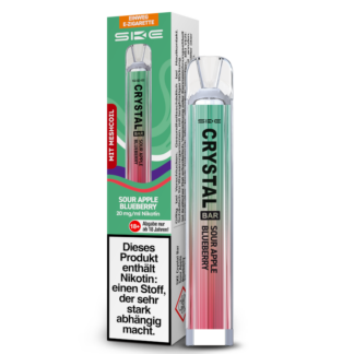 SKE - Crystal Bar Einweg E-Zigarette - Sour Apple Blueberry 20 mg/ml 10er Packung