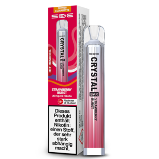 SKE - Crystal Bar Einweg E-Zigarette - Strawberry Burst 20 mg/ml 10er Packung