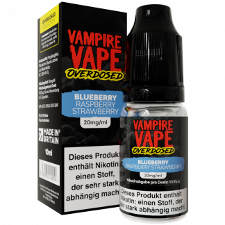 Vampire Vape - Overdosed - Blueberry Raspberry Strawberry - Nikotinsalz Liquid 20 mg/ml