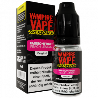 Vampire Vape - Overdosed - Passionfruit Peach Lemon - Nikotinsalz Liquid 10 mg/ml 10er Packung