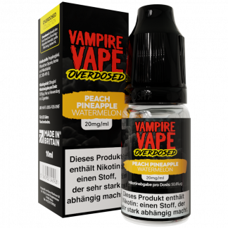 Vampire Vape - Overdosed - Peach Pineapple Watermelon - Nikotinsalz Liquid 20 mg/ml 10er Packung